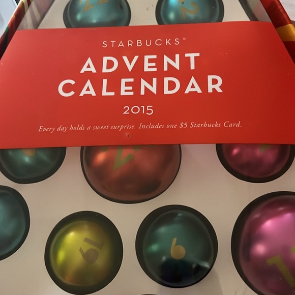 COPY - Starbucks 2015 Christmas Ornament Advent  Calendar  Fillable Balls - Picture 2 of 3